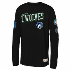 Minnesota Timberwolves Youth Hardwood Classics Training Camp Long Sleeve T-Shirt New