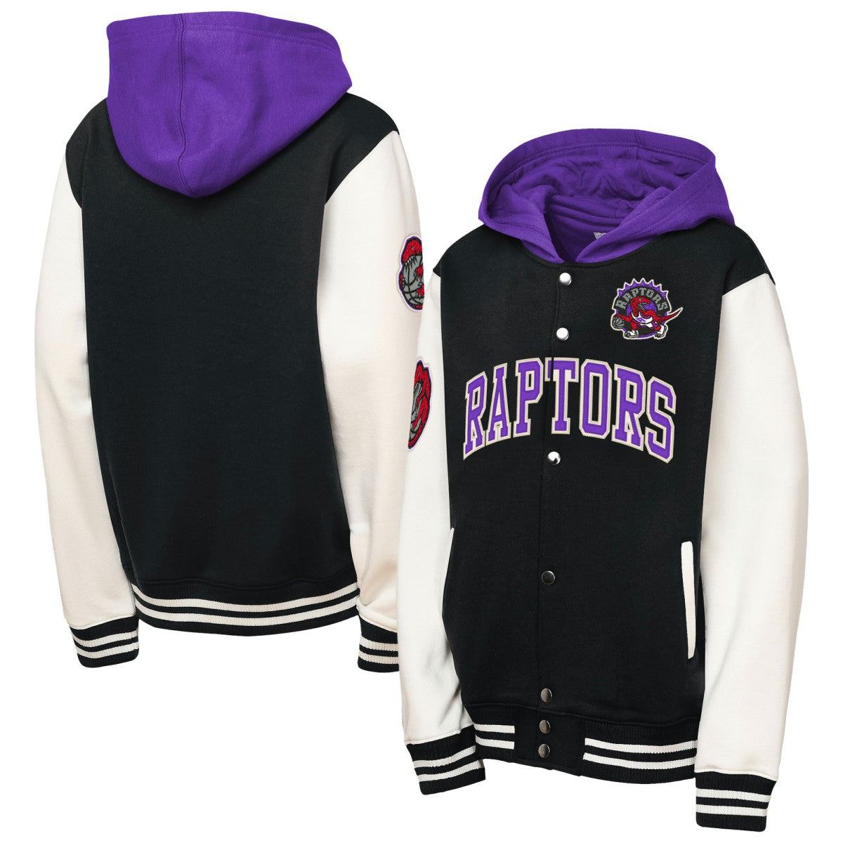 Toronto Raptors Youth Hardwood Classics Courtside Fleece Full-Snap Hooded Jacket Online