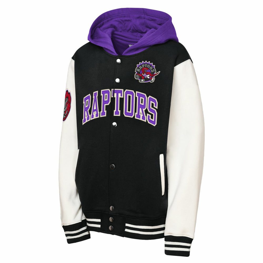 Toronto Raptors Youth Hardwood Classics Courtside Fleece Full-Snap Hooded Jacket Online
