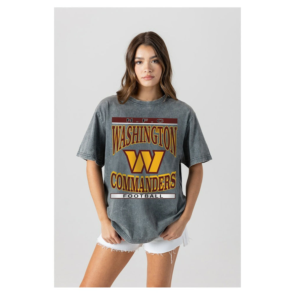 Washington Commanders  Gameday Couture Women's Oversized Classic Grind Washed T-Shirt