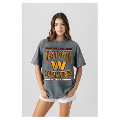 Washington Commanders  Gameday Couture Women's Oversized Classic Grind Washed T-Shirt