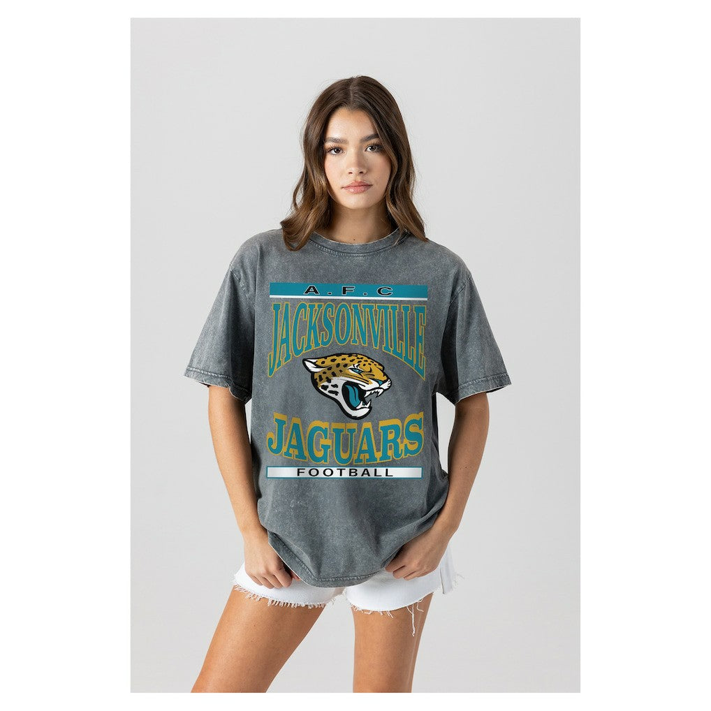 Jacksonville Jaguars  Gameday Couture Women's Oversized Classic Grind Washed T-Shirt