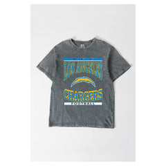 Los Angeles Chargers  Gameday Couture Women's Oversized Classic Grind Washed T-Shirt