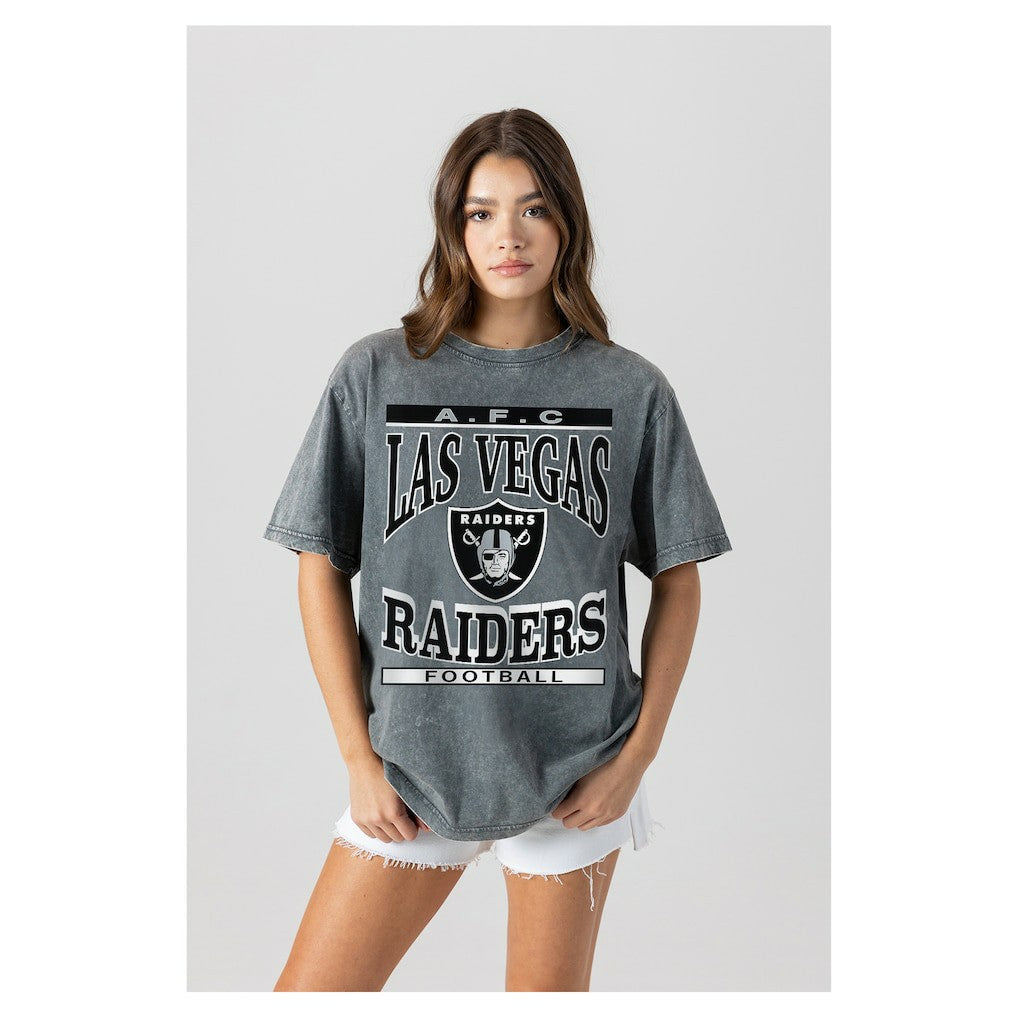 Las Vegas Raiders  Gameday Couture Women's Oversized Classic Grind Washed T-Shirt