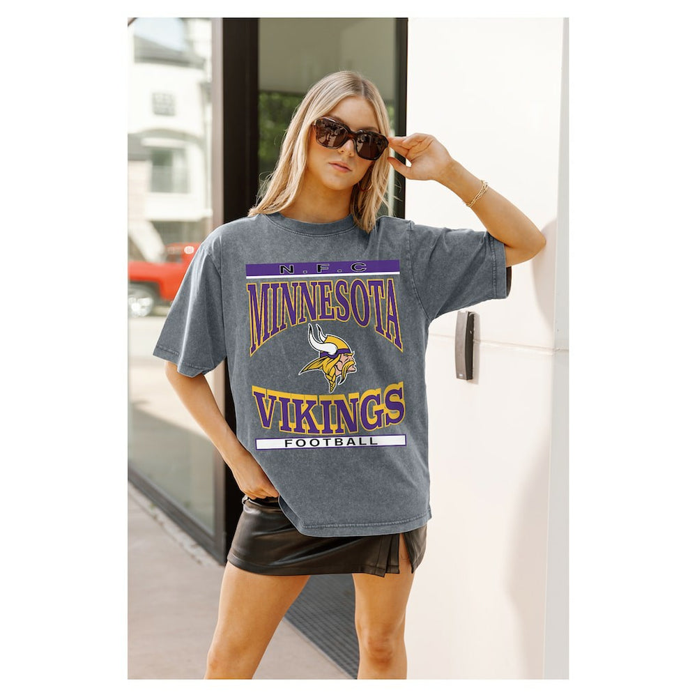 Minnesota Vikings  Gameday Couture Women's Oversized Classic Grind Washed T-Shirt