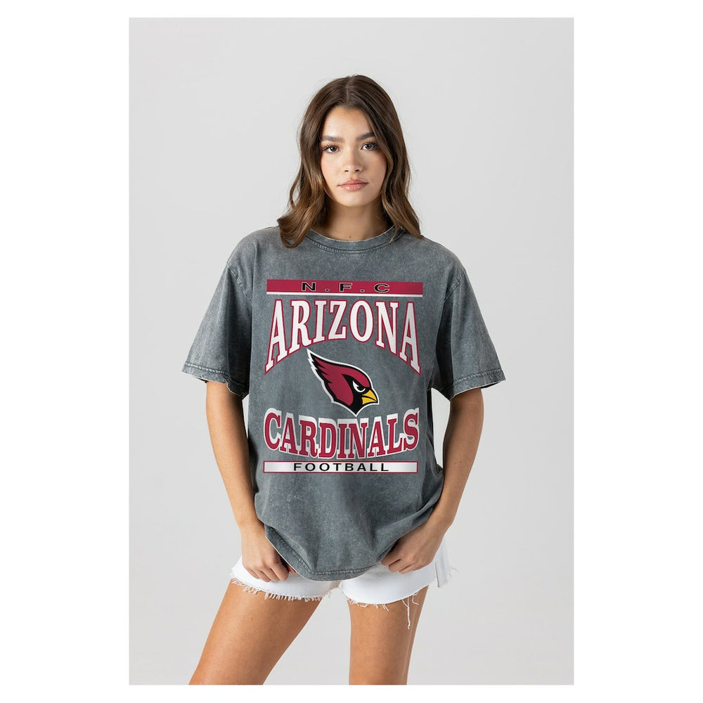 Arizona Cardinals  Gameday Couture Women's Oversized Classic Grind Washed T-Shirt