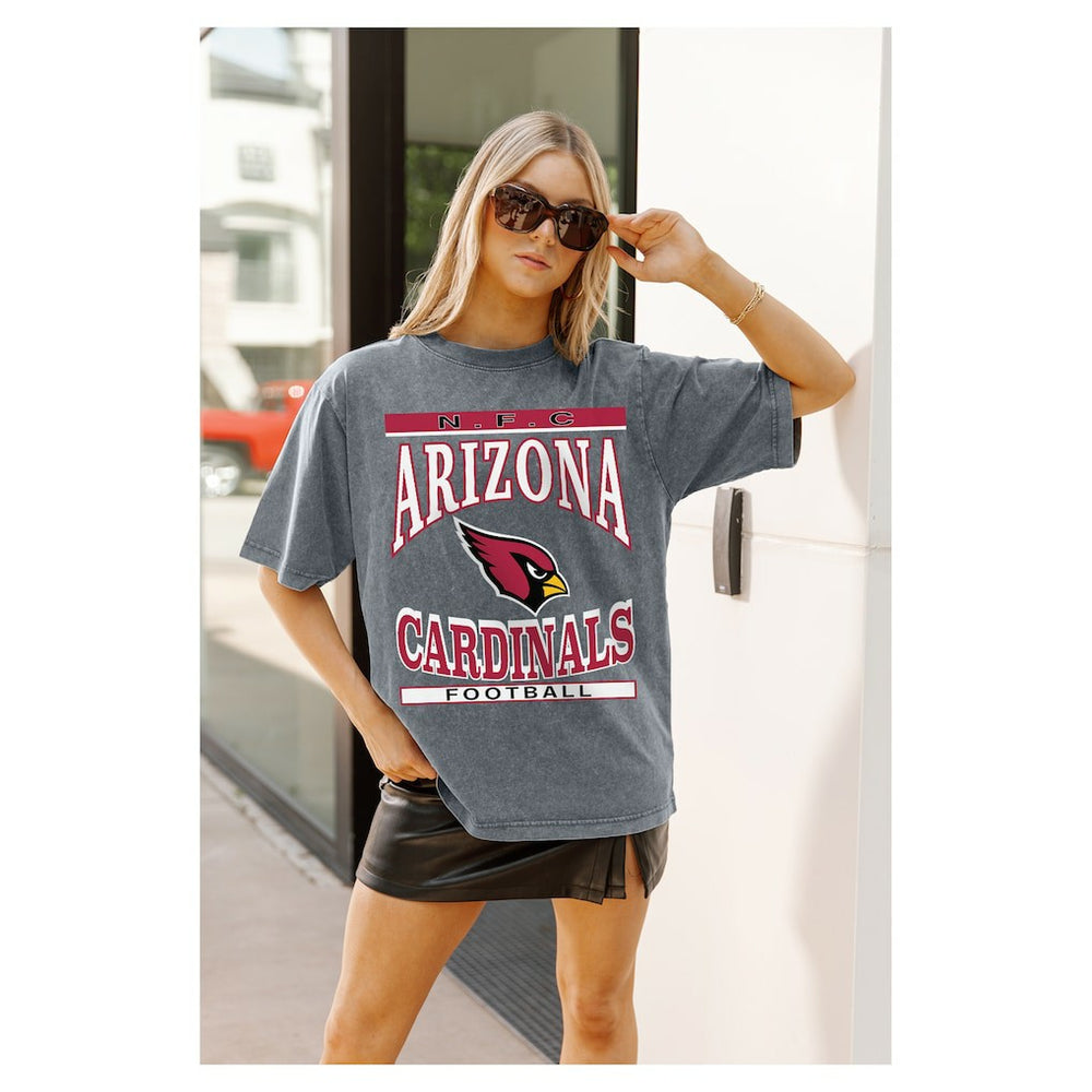 Arizona Cardinals  Gameday Couture Women's Oversized Classic Grind Washed T-Shirt
