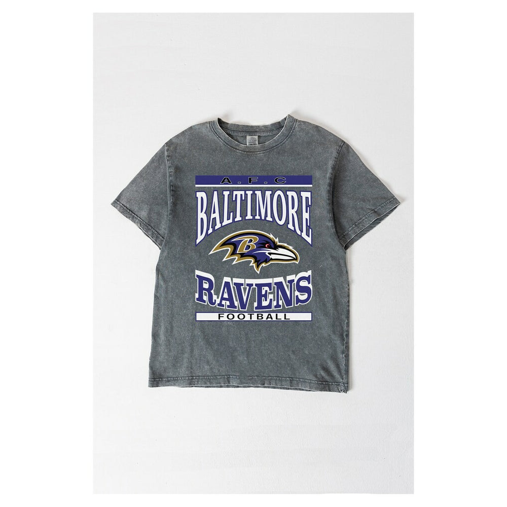 Baltimore Ravens  Gameday Couture Women's Oversized Classic Grind Washed T-Shirt