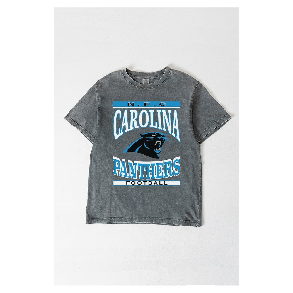 Carolina Panthers  Gameday Couture Women's Oversized Classic Grind Washed T-Shirt