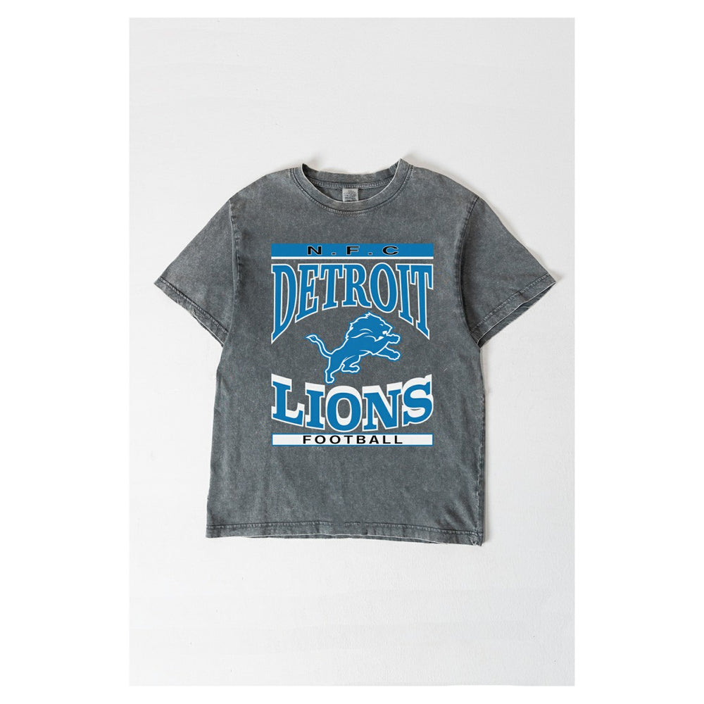 Detroit Lions  Gameday Couture Women's Oversized Classic Grind Washed T-Shirt