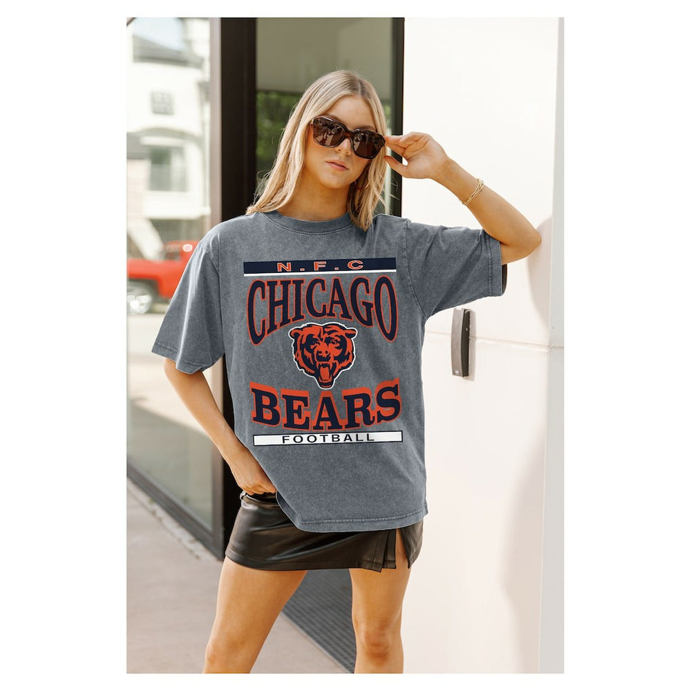 Chicago Bears  Gameday Couture Women's Oversized Classic Grind Washed T-Shirt