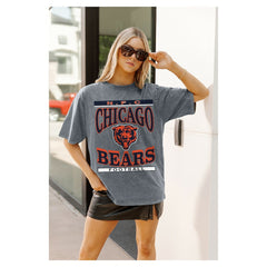 Chicago Bears  Gameday Couture Women's Oversized Classic Grind Washed T-Shirt