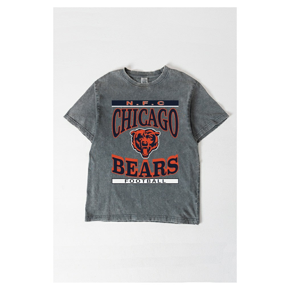 Chicago Bears  Gameday Couture Women's Oversized Classic Grind Washed T-Shirt