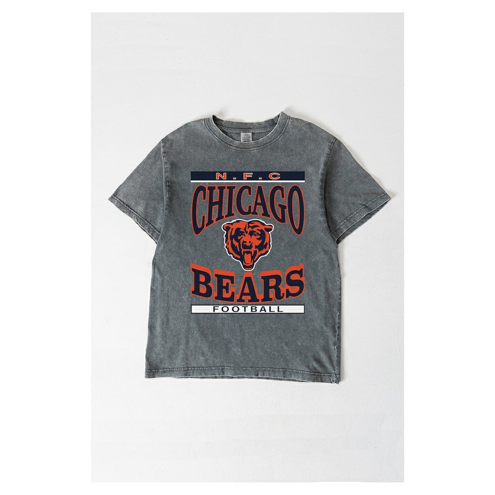 Chicago Bears  Gameday Couture Women's Oversized Classic Grind Washed T-Shirt