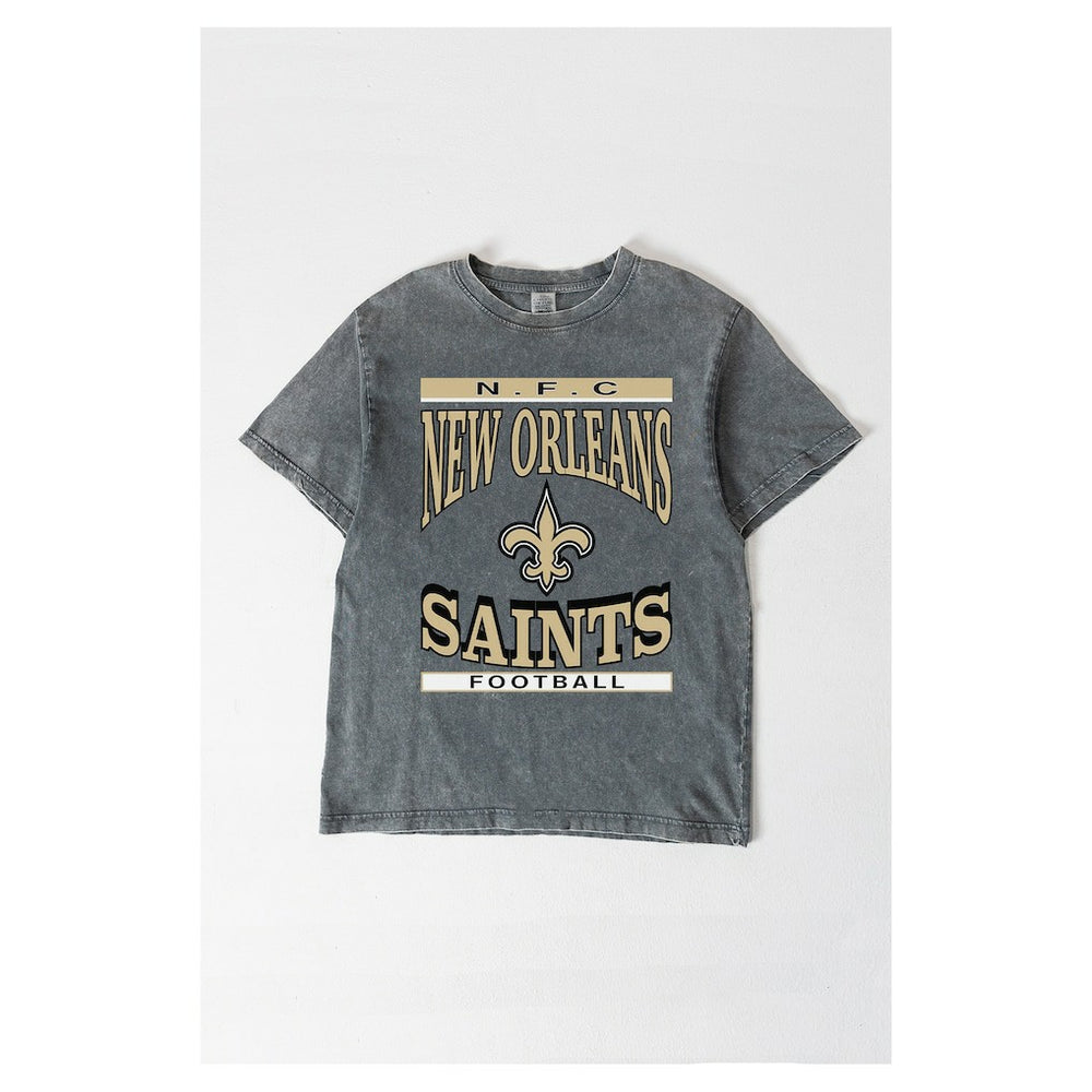 New Orleans Saints  Gameday Couture Women's Oversized Classic Grind Washed T-Shirt