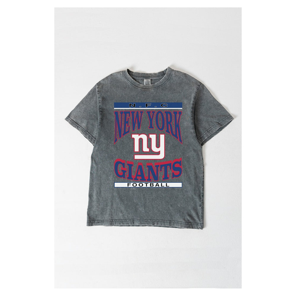 New York Giants  Gameday Couture Women's Oversized Classic Grind Washed T-Shirt