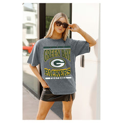 Green Bay Packers  Gameday Couture Women's Oversized Classic Grind Washed T-Shirt