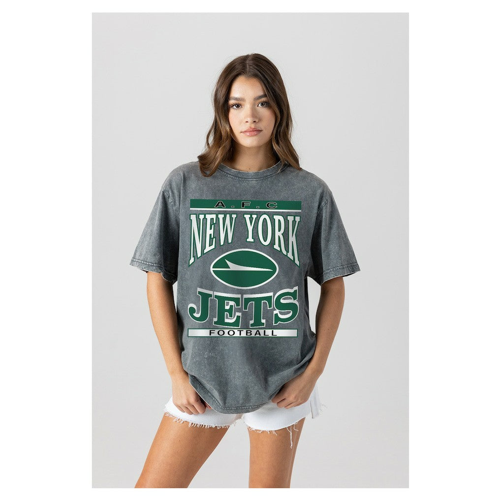 New York Jets  Gameday Couture Women's Oversized Classic Grind Washed T-Shirt