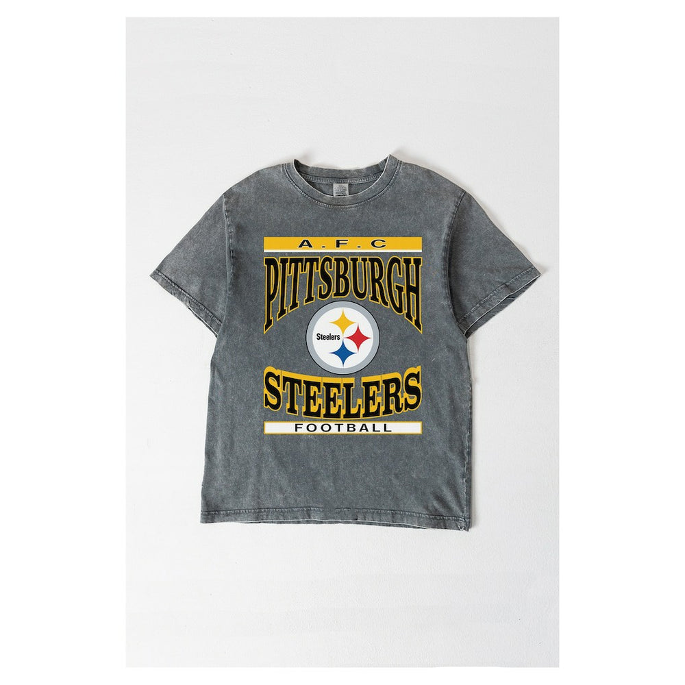 Pittsburgh Steelers  Gameday Couture Women's Oversized Classic Grind Washed T-Shirt