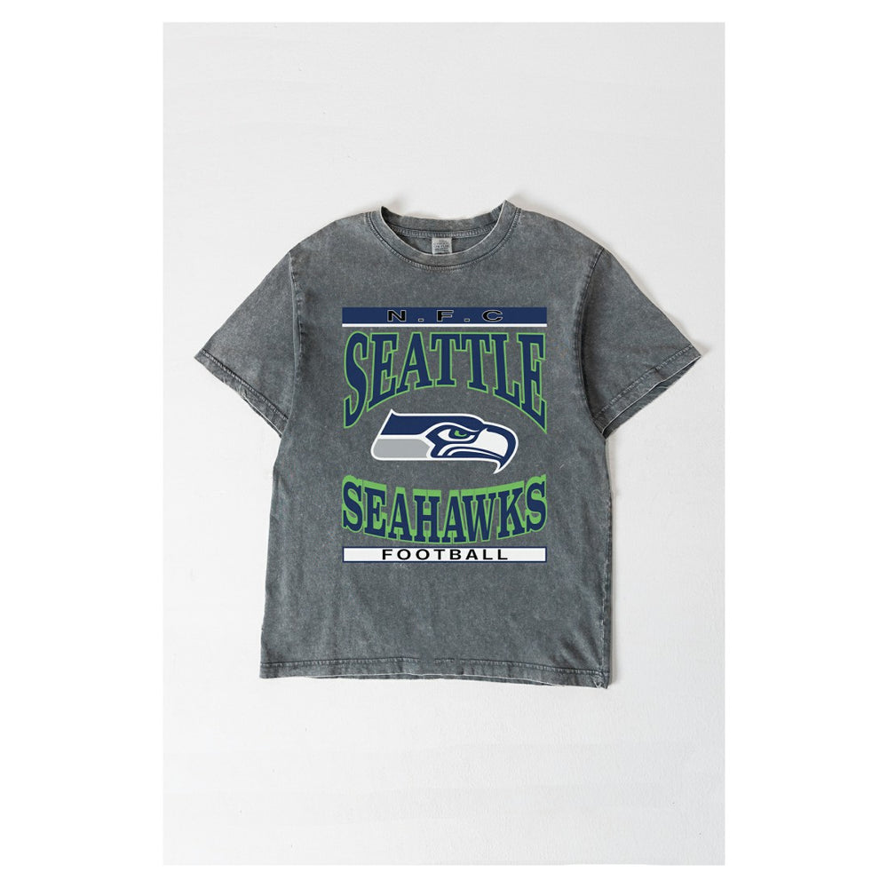 Seattle Seahawks  Gameday Couture Women's Oversized Classic Grind Washed T-Shirt