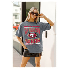 San Francisco 49ers  Gameday Couture Women's Oversized Classic Grind Washed T-Shirt
