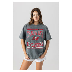 Tampa Bay Buccaneers  Gameday Couture Women's Oversized Classic Grind Washed T-Shirt