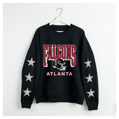 Atlanta Falcons  Gameday Couture Women's Pure Victory Rhinestud Star-Sleeve Pullover Sweatshirt