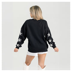 Houston Texans  Gameday Couture Women's Pure Victory Rhinestud Star-Sleeve Pullover Sweatshirt