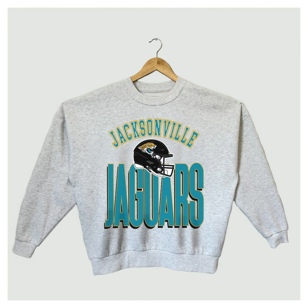 Jacksonville Jaguars  Gameday Couture Women's Fierce Focus Premium Oversized Fleece Pullover Sweatshirt