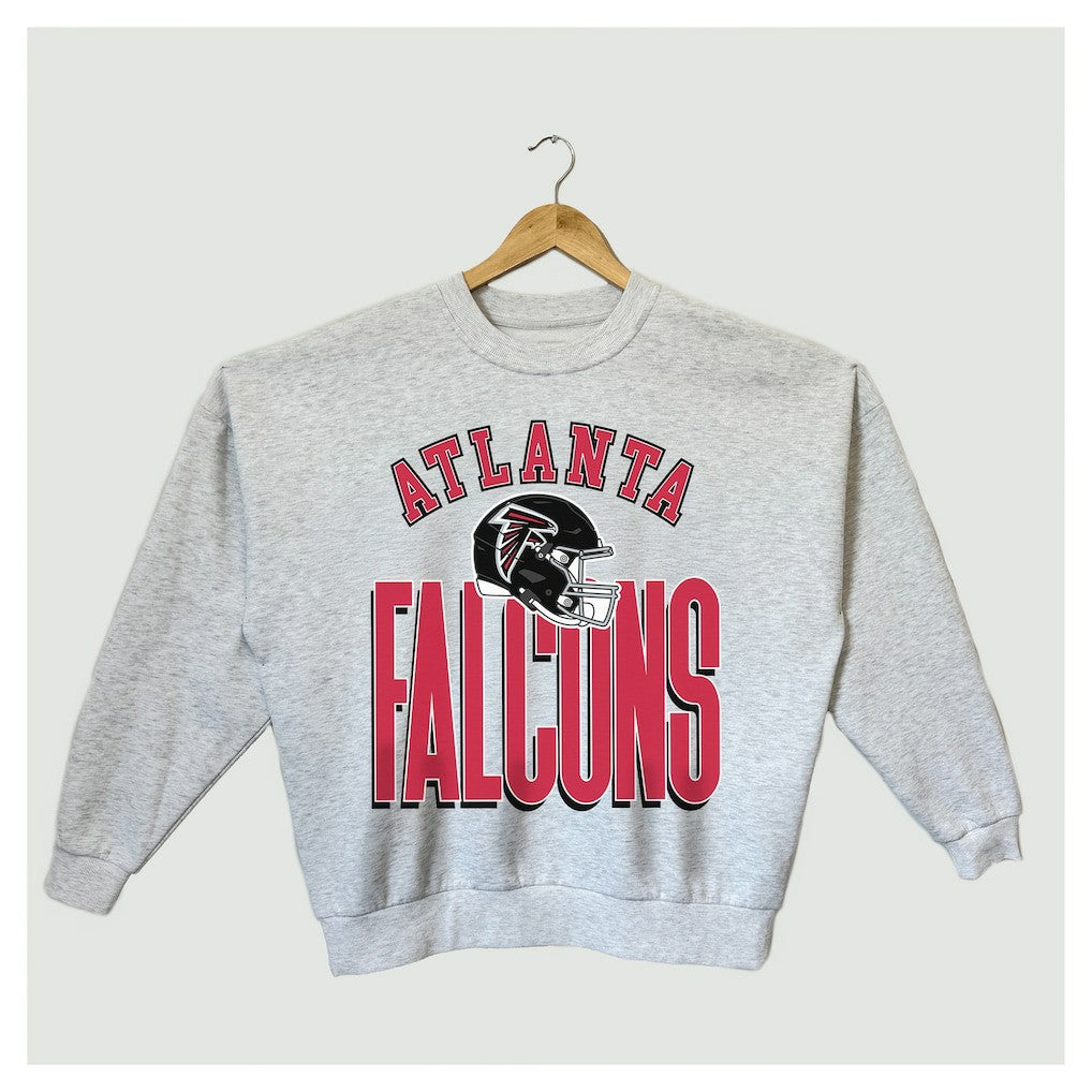 Atlanta Falcons  Gameday Couture Women's Fierce Focus Premium Oversized Fleece Pullover Sweatshirt