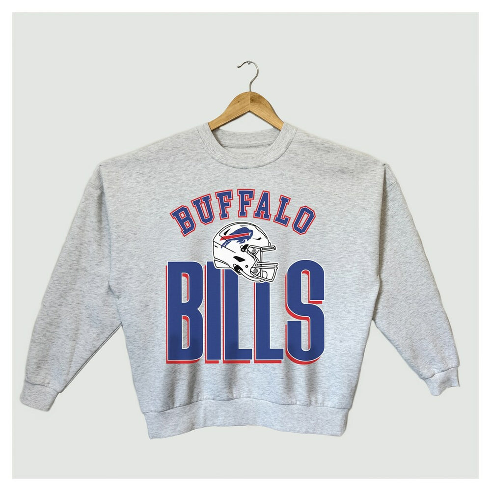 Buffalo Bills  Gameday Couture Women's Fierce Focus Premium Oversized Fleece Pullover Sweatshirt