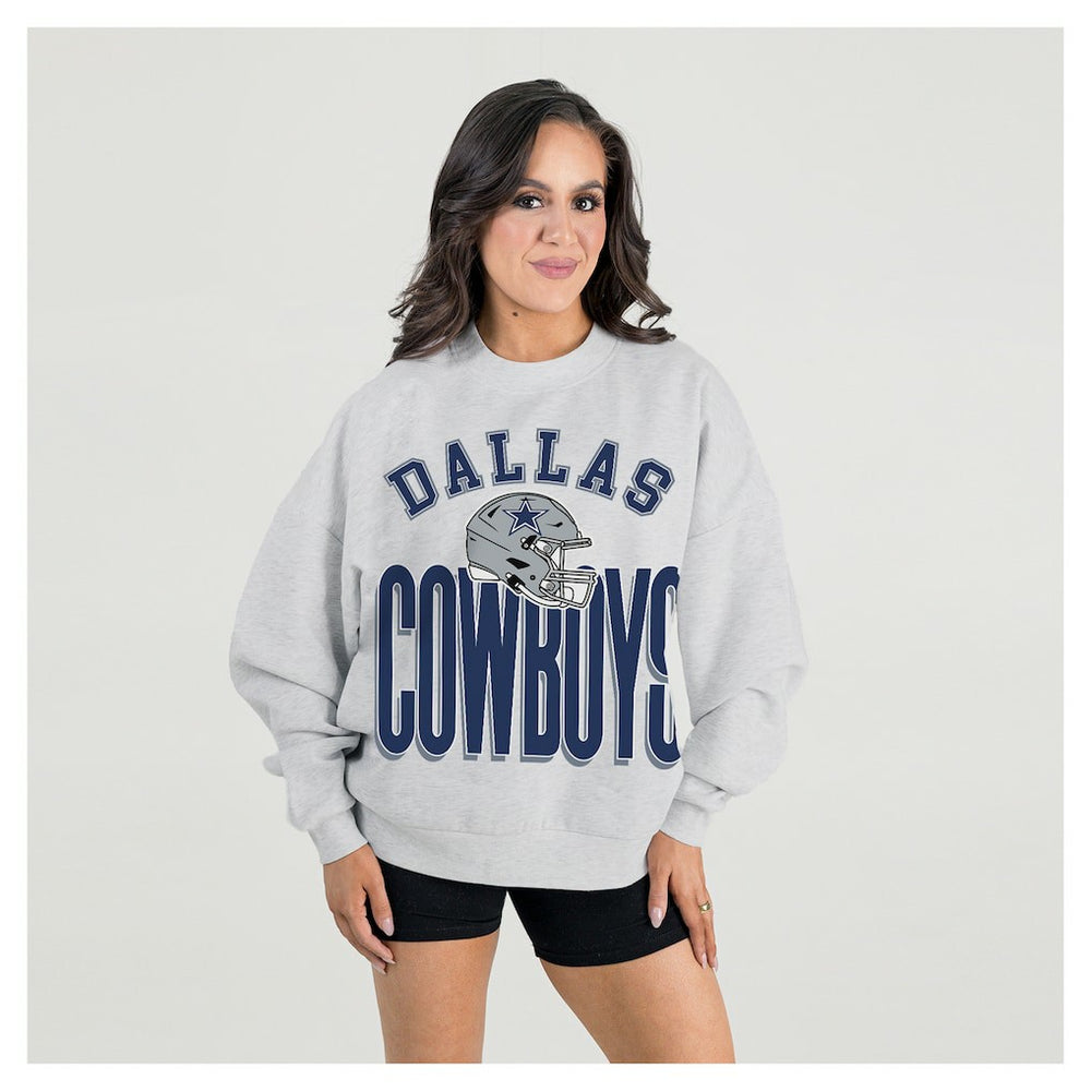 Dallas Cowboys  Gameday Couture Women's Fierce Focus Premium Oversized Fleece Pullover Sweatshirt