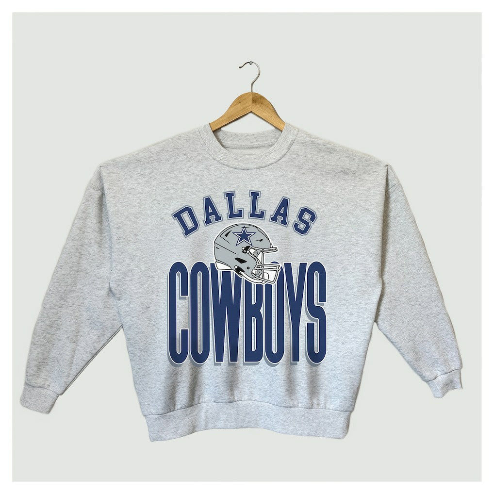 Dallas Cowboys  Gameday Couture Women's Fierce Focus Premium Oversized Fleece Pullover Sweatshirt