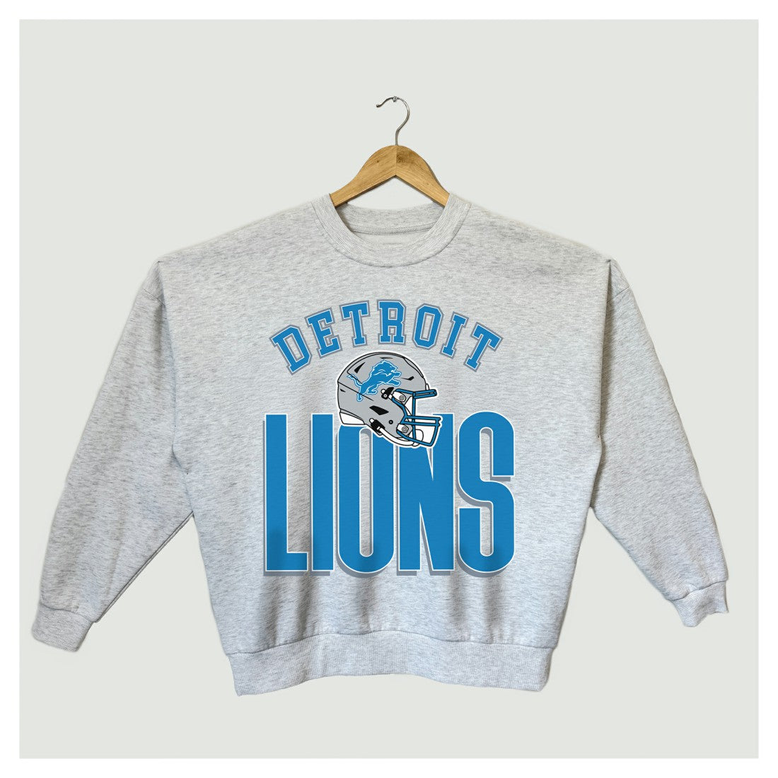 Detroit Lions  Gameday Couture Women's Fierce Focus Premium Oversized Fleece Pullover Sweatshirt