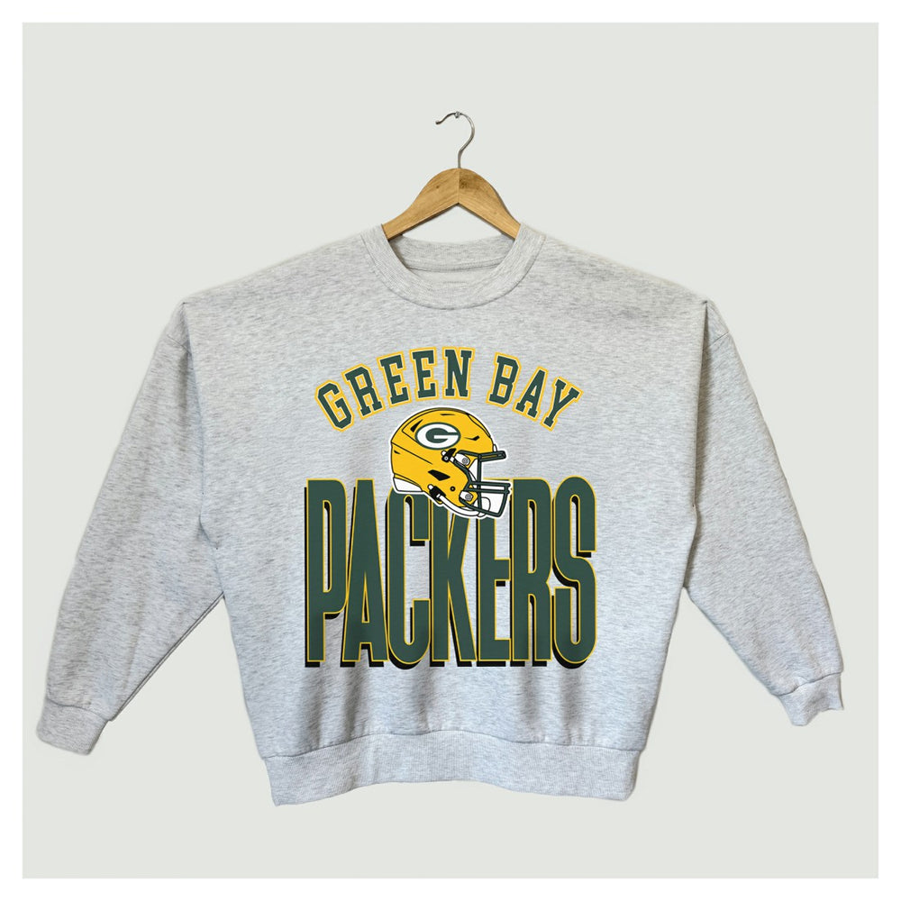 Green Bay Packers  Gameday Couture Women's Fierce Focus Premium Oversized Fleece Pullover Sweatshirt