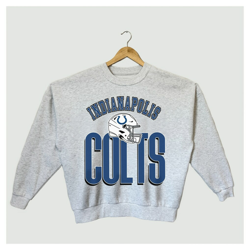 Indianapolis Colts  Gameday Couture Women's Fierce Focus Premium Oversized Fleece Pullover Sweatshirt