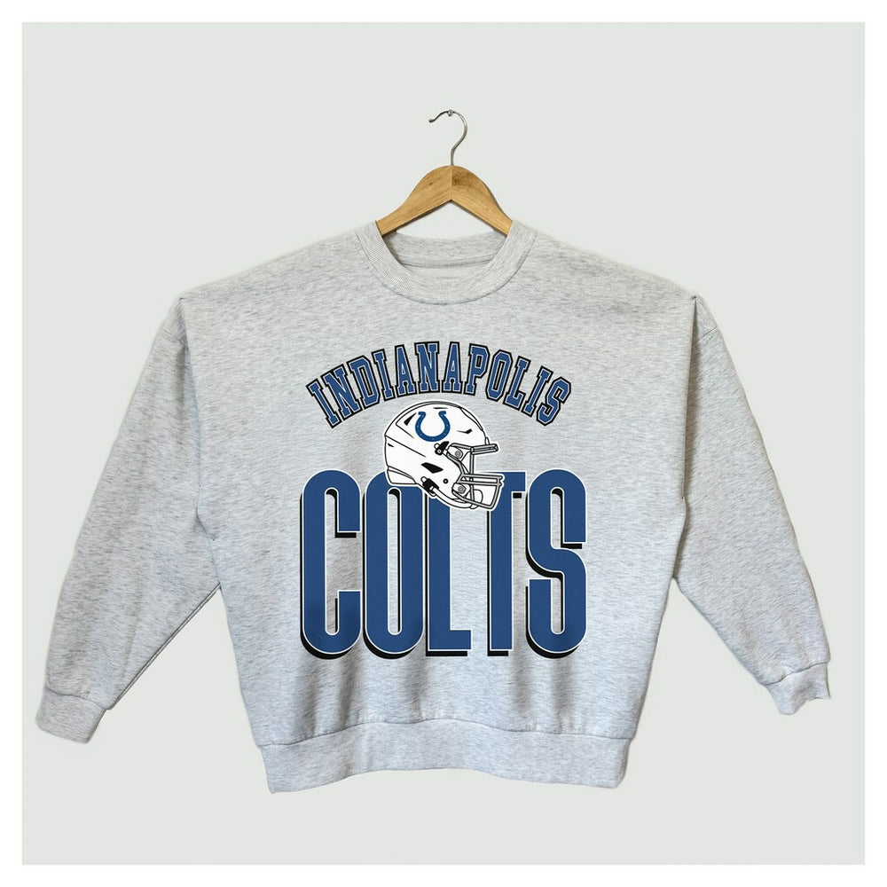 Indianapolis Colts  Gameday Couture Women's Fierce Focus Premium Oversized Fleece Pullover Sweatshirt