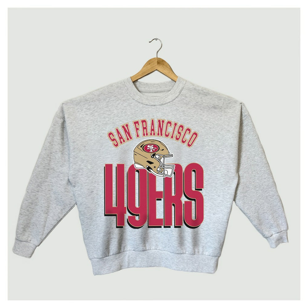 San Francisco 49ers  Gameday Couture Women's Fierce Focus Premium Oversized Fleece Pullover Sweatshirt