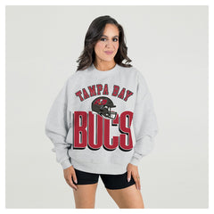 Tampa Bay Buccaneers  Gameday Couture Women's Fierce Focus Premium Oversized Fleece Pullover Sweatshirt