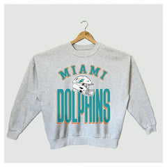 Miami Dolphins  Gameday Couture Women's Fierce Focus Premium Oversized Fleece Pullover Sweatshirt