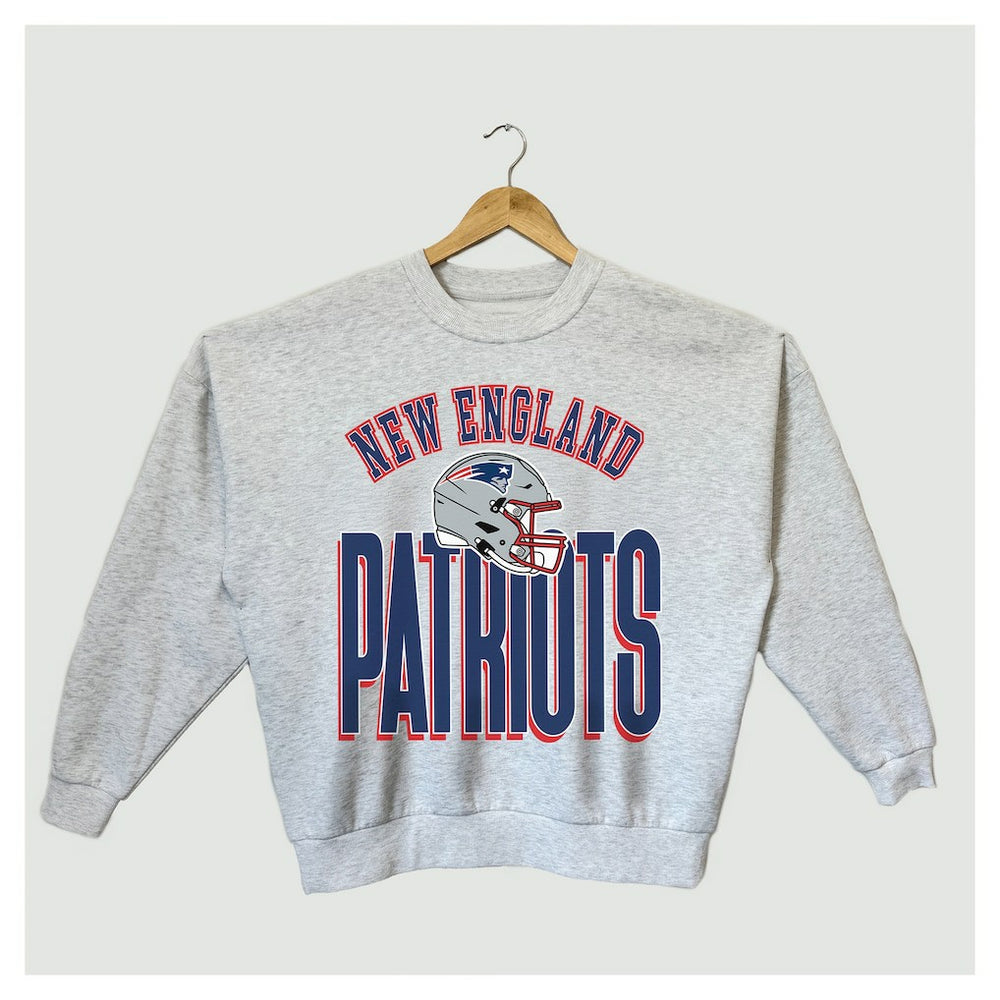 New England Patriots  Gameday Couture Women's Fierce Focus Premium Oversized Fleece Pullover Sweatshirt
