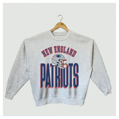 New England Patriots  Gameday Couture Women's Fierce Focus Premium Oversized Fleece Pullover Sweatshirt