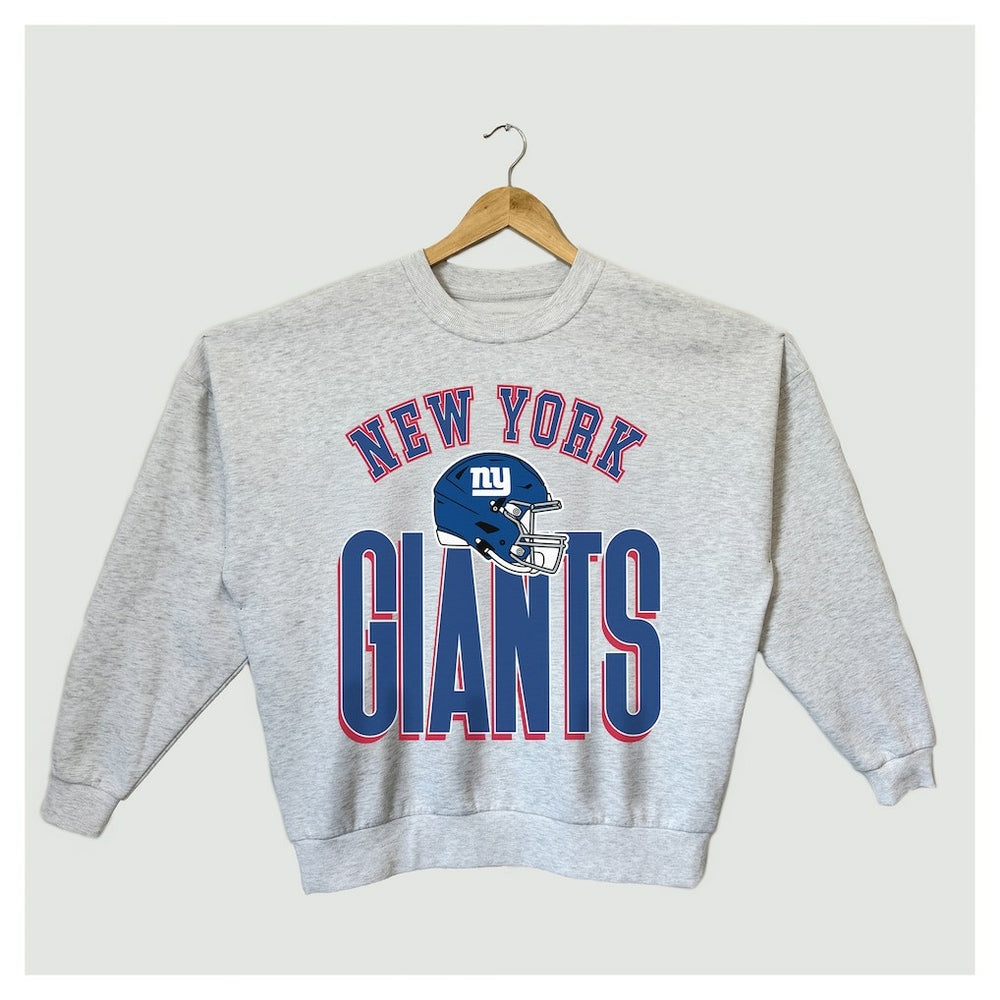 New York Giants  Gameday Couture Women's Fierce Focus Premium Oversized Fleece Pullover Sweatshirt