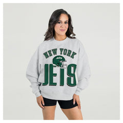 New York Jets  Gameday Couture Women's Fierce Focus Premium Oversized Fleece Pullover Sweatshirt