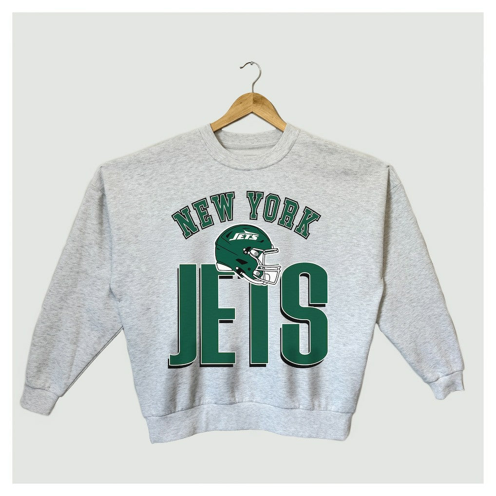 New York Jets  Gameday Couture Women's Fierce Focus Premium Oversized Fleece Pullover Sweatshirt
