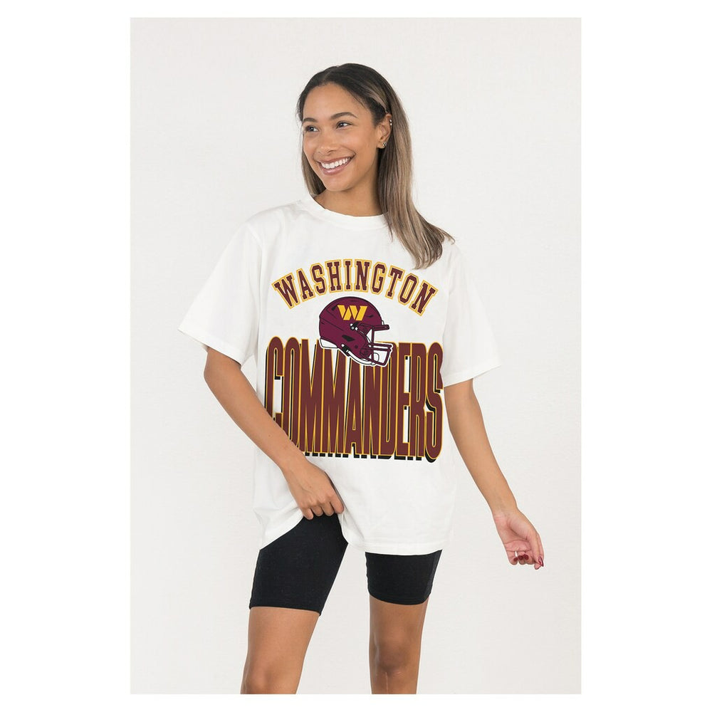Washington Commanders  Gameday Couture Women's Oversized Classic Fierce Focus T-Shirt