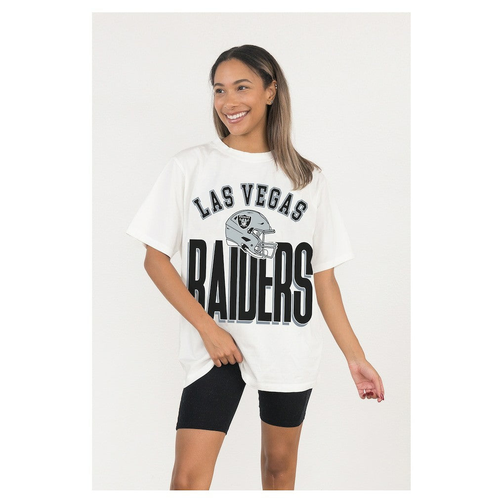 Las Vegas Raiders  Gameday Couture Women's Oversized Classic Fierce Focus T-Shirt