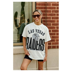 Las Vegas Raiders  Gameday Couture Women's Oversized Classic Fierce Focus T-Shirt