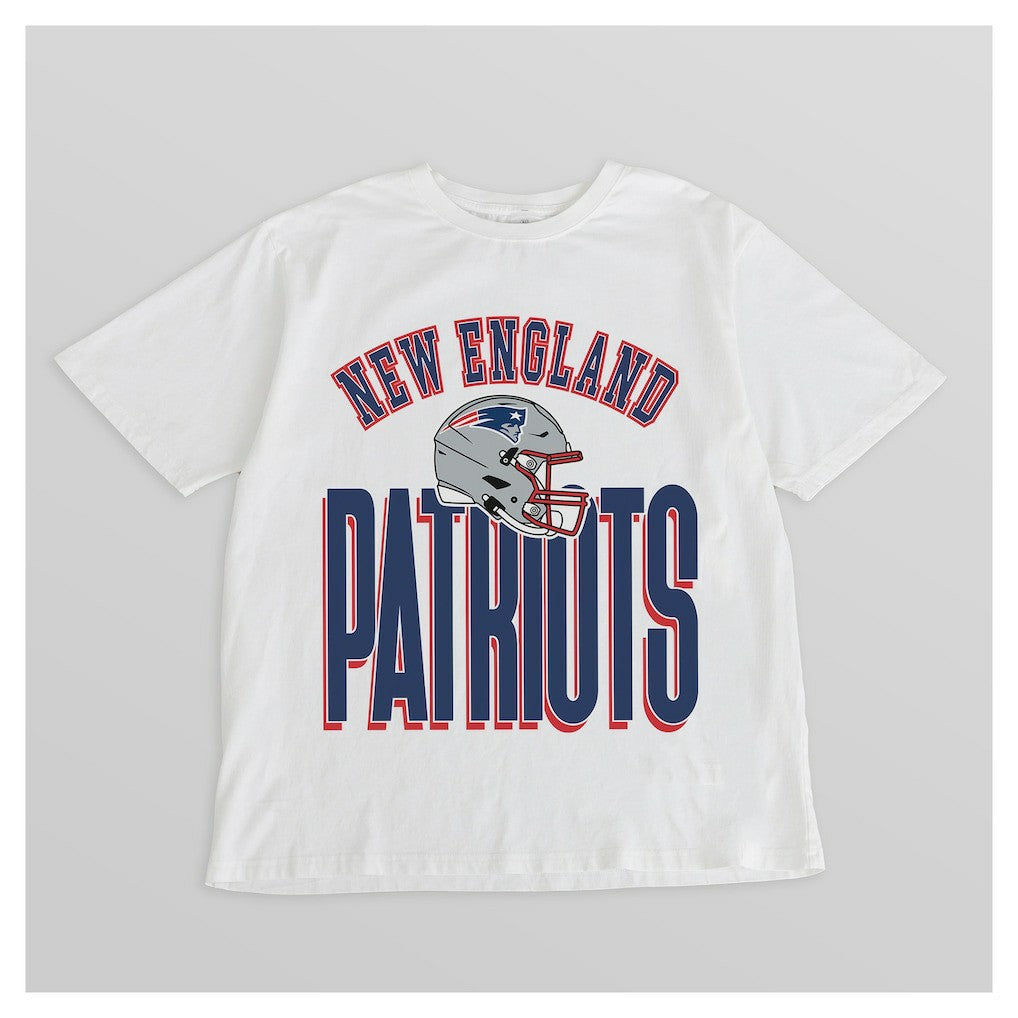 New England Patriots  Gameday Couture Women's Oversized Classic Fierce Focus T-Shirt