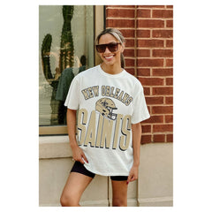 New Orleans Saints  Gameday Couture Women's Oversized Classic Fierce Focus T-Shirt